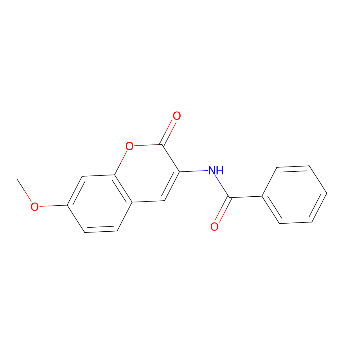 N-(7-methoxy-2-oxo-2H-chromen-3-yl)benzenecarboxamide molecular structure, CAS 33259-02-8