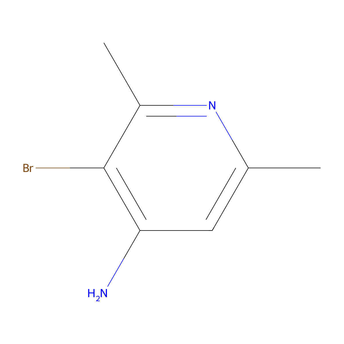 3-Bromo-2,6-dimethyl-4-pyridinamine molecular structure, CAS 33259-24-4