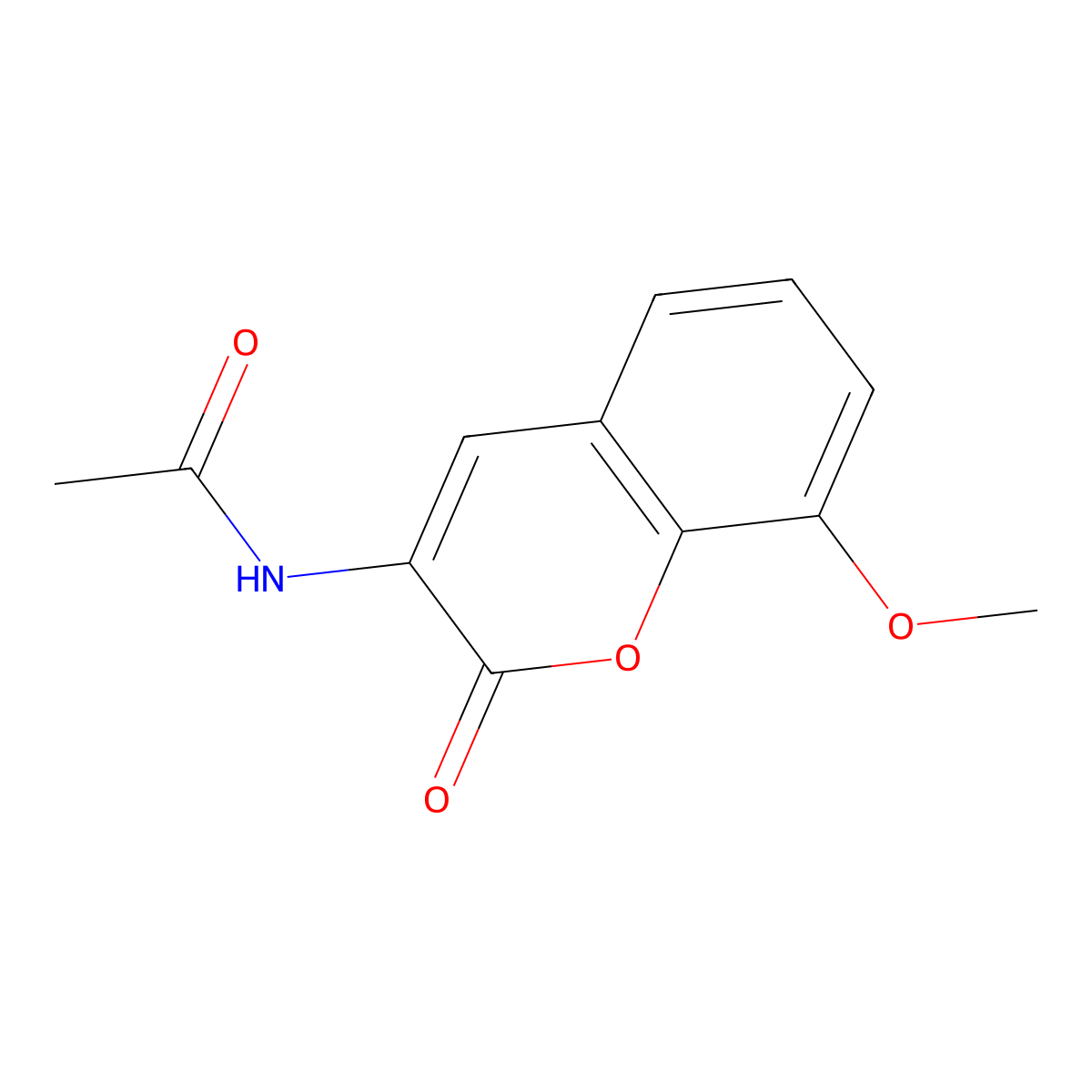 N-(8-methoxy-2-oxochromen-3-yl)acetamide molecular structure, CAS 33259-48-2