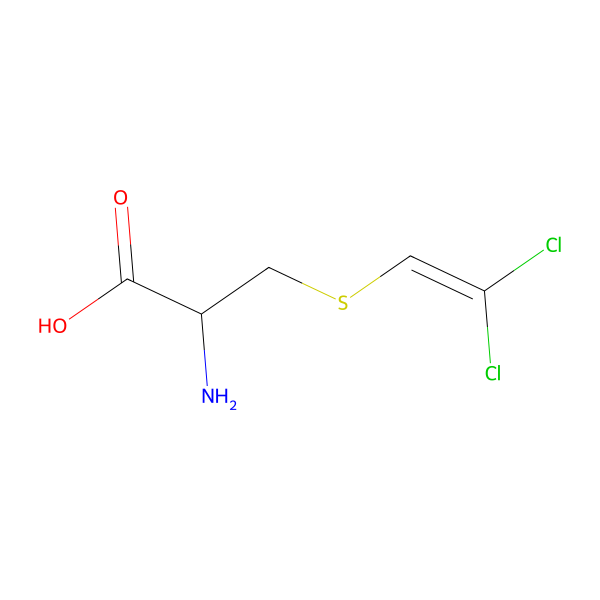 3-[(2,2-Dichlorovinyl)thio]-L-alanine molecular structure, CAS 3326-09-8