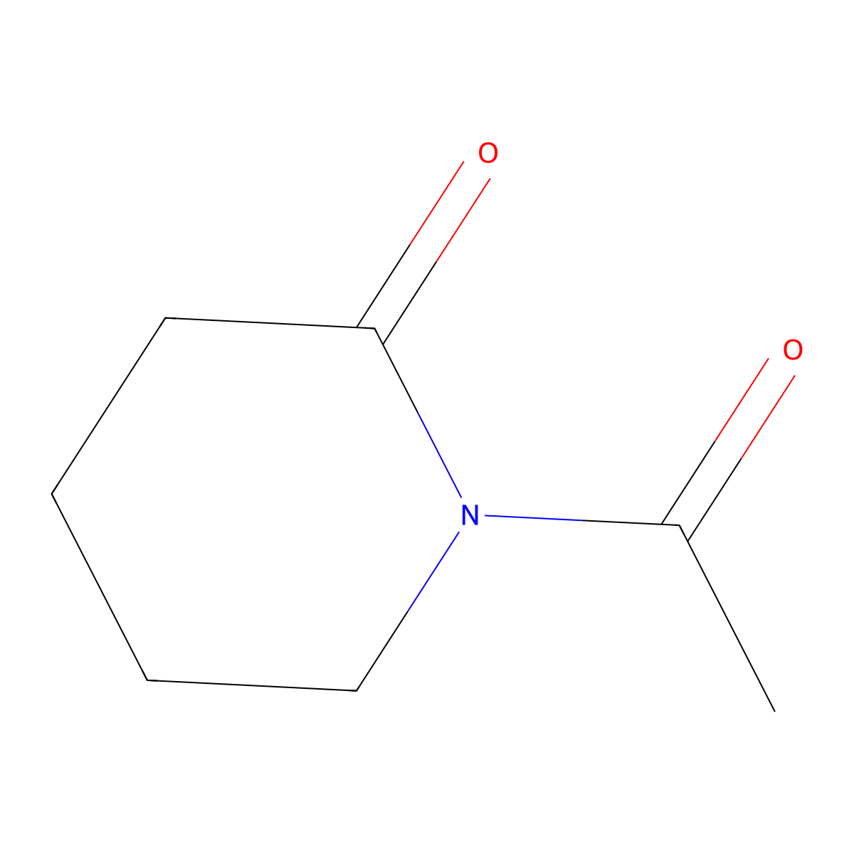 1-Acetylpiperidin-2-one molecular structure, CAS 3326-13-4