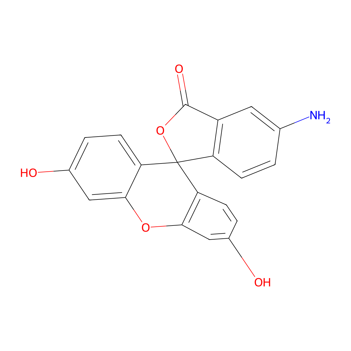 5-Aminofluorescein molecular structure, CAS 3326-34-9