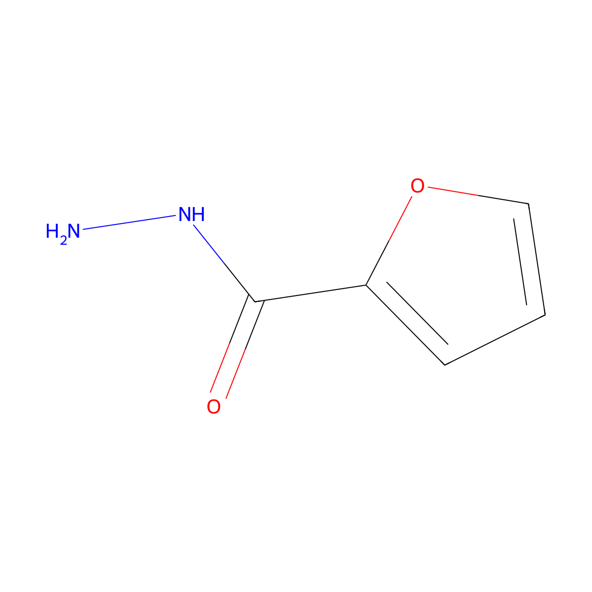 2-Furancarboxylic acid, hydrazide molecular structure, CAS 3326-71-4