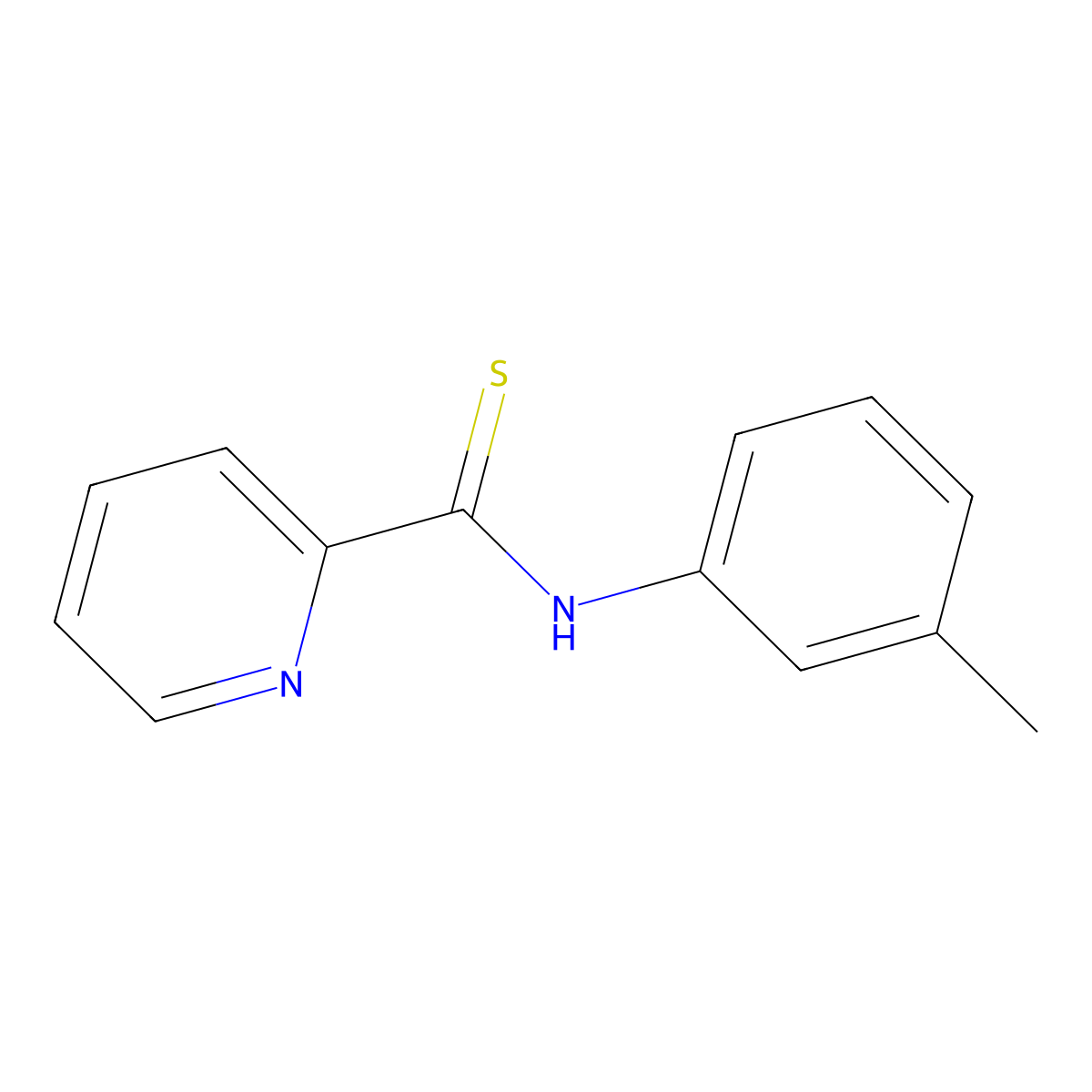 2-Pyridinecarbothioamide, N-(3-methylphenyl)- molecular structure, CAS 33262-64-5