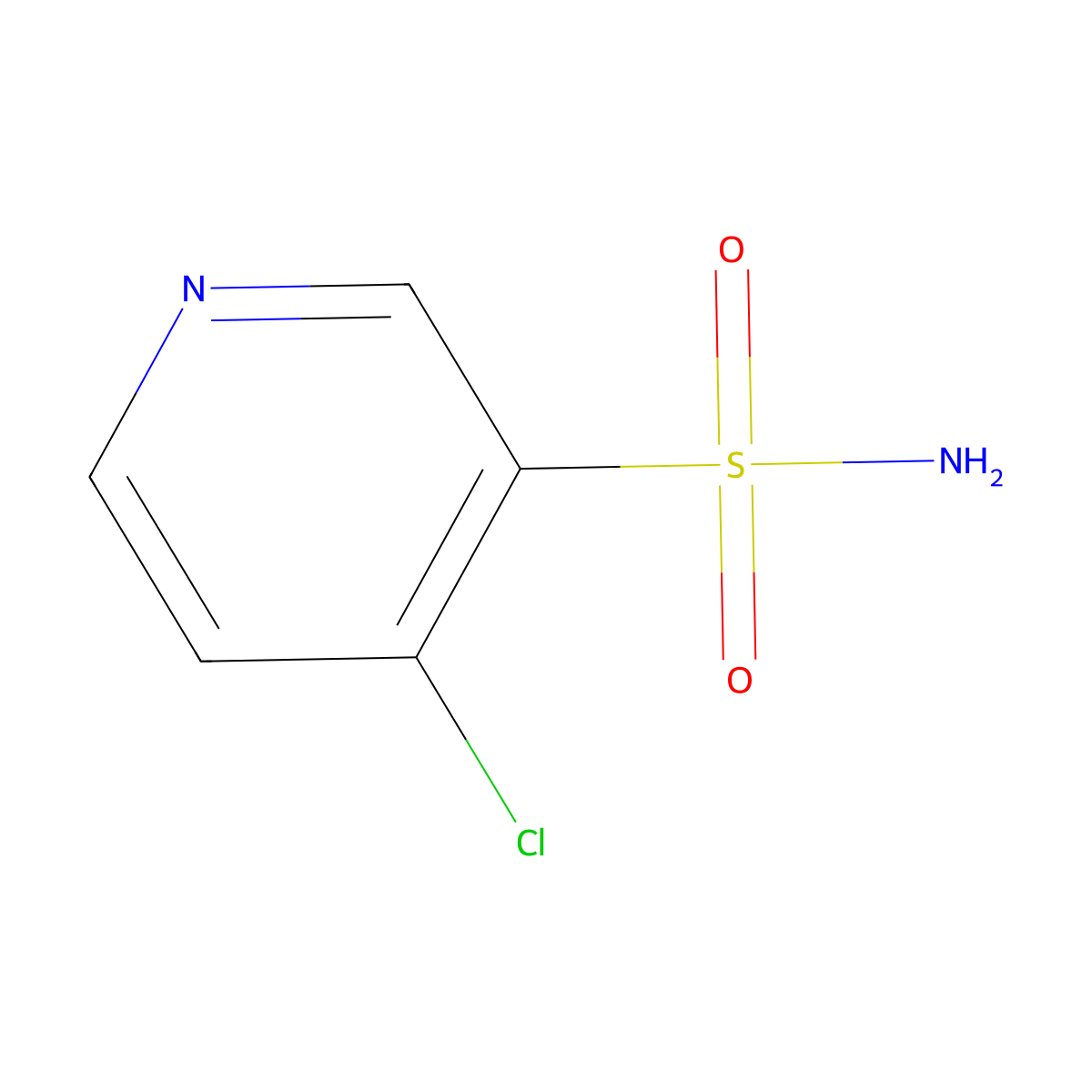 4-Chloro-3-pyridinesulfonamide molecular structure, CAS 33263-43-3