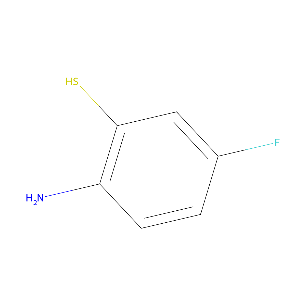 2-Amino-5-fluorobenzene-1-thiol molecular structure, CAS 33264-82-3