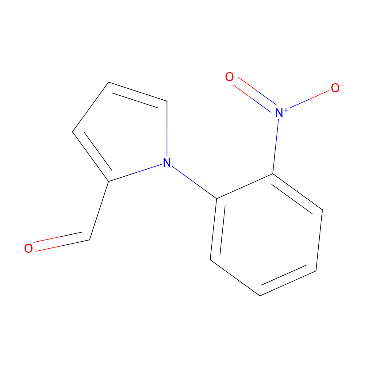 1-(2-nitrophenyl)-1H-pyrrole-2-carbaldehyde molecular structure, CAS 33265-61-1