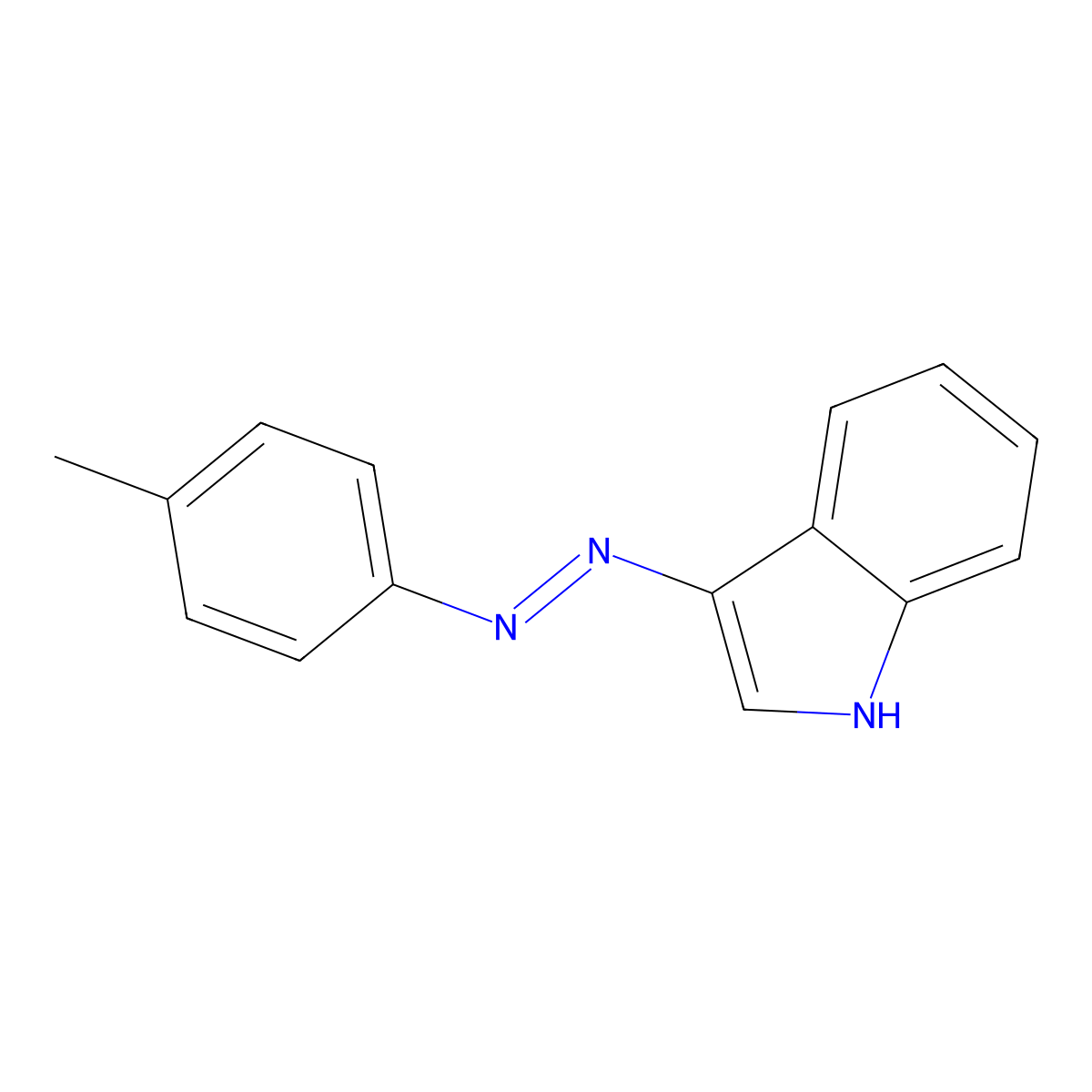 3-[(E)-(4-methylphenyl)diazenyl]-1H-indole molecular structure, CAS 33269-11-3