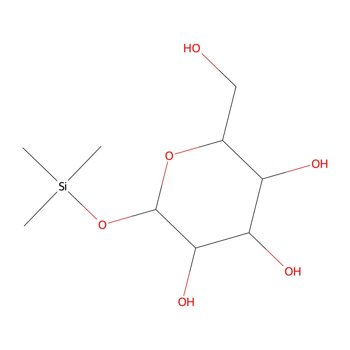 TMS-alpha-D-(+)-Glucose molecular structure, CAS 3327-61-5
