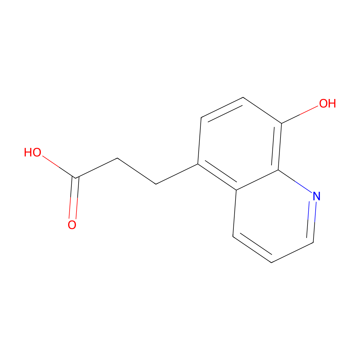 3-(8-Hydroxyquinolin-5-yl)propanoic acid molecular structure, CAS 33273-97-1