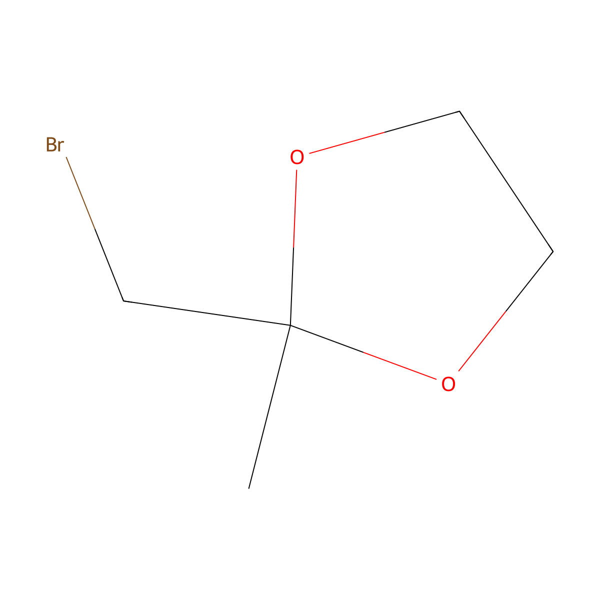 2-(Bromomethyl)-2-methyl-1,3-dioxolane molecular structure, CAS 33278-96-5