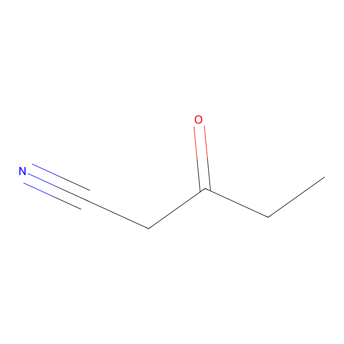 3-Oxopentanenitrile molecular structure, CAS 33279-01-5
