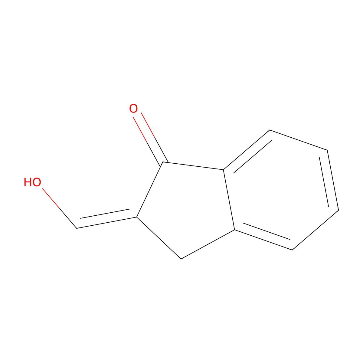 1H-Inden-1-one, 2,3-dihydro-2-(hydroxymethylene)- molecular structure, CAS 33279-07-1