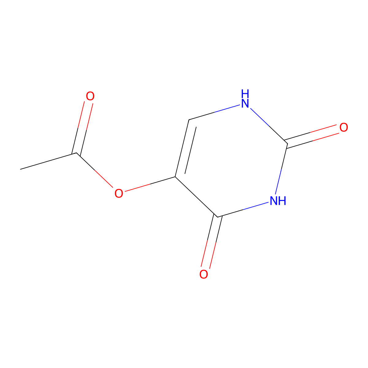 (2,4-dioxo-1H-pyrimidin-5-yl) acetate molecular structure, CAS 3328-20-9