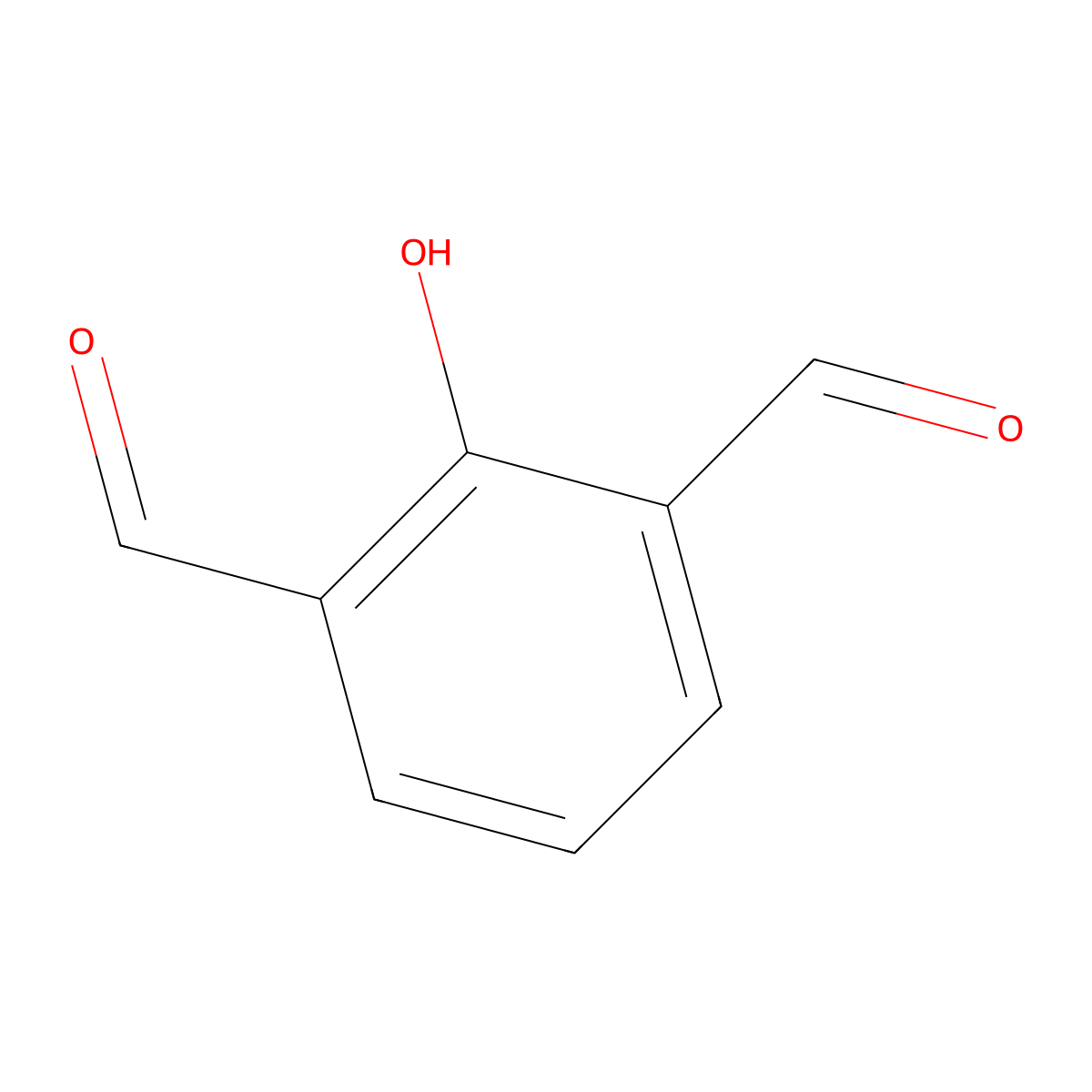 2-Hydroxyisophthalaldehyde molecular structure, CAS 3328-69-6