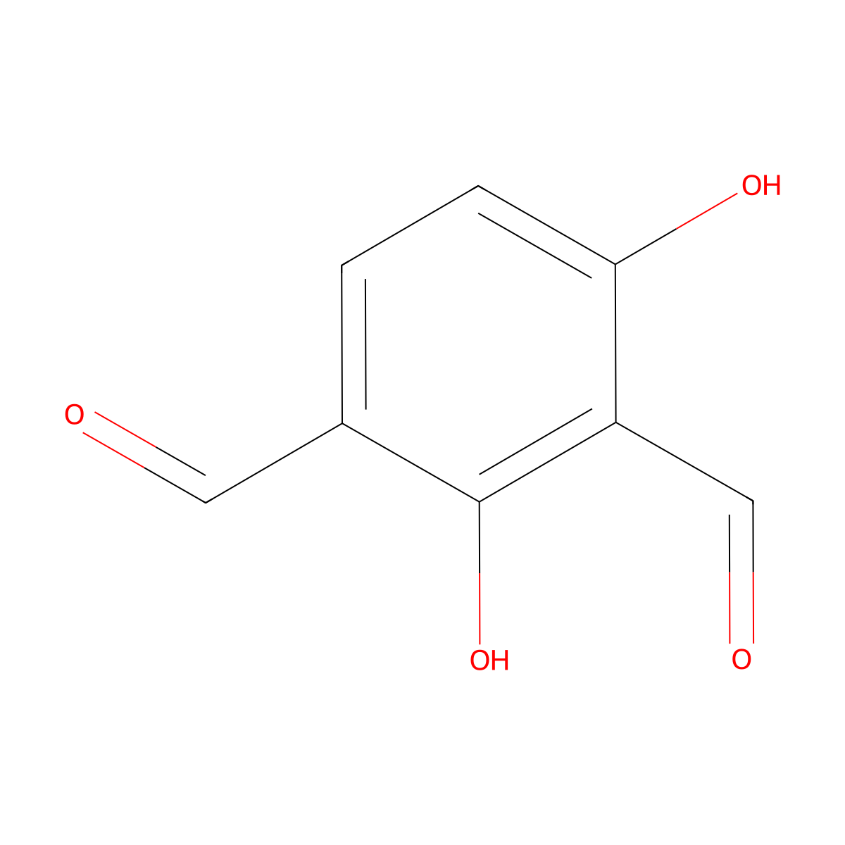2,4-Dihydroxyisophthalaldehyde molecular structure, CAS 3328-71-0