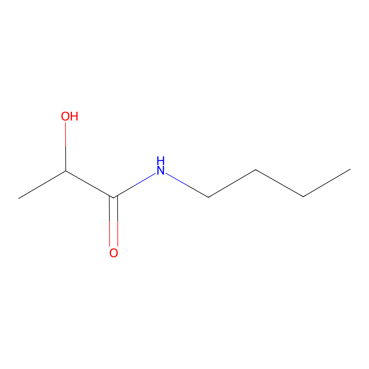N-butyl-2-hydroxypropanamide molecular structure, CAS 3328-88-9