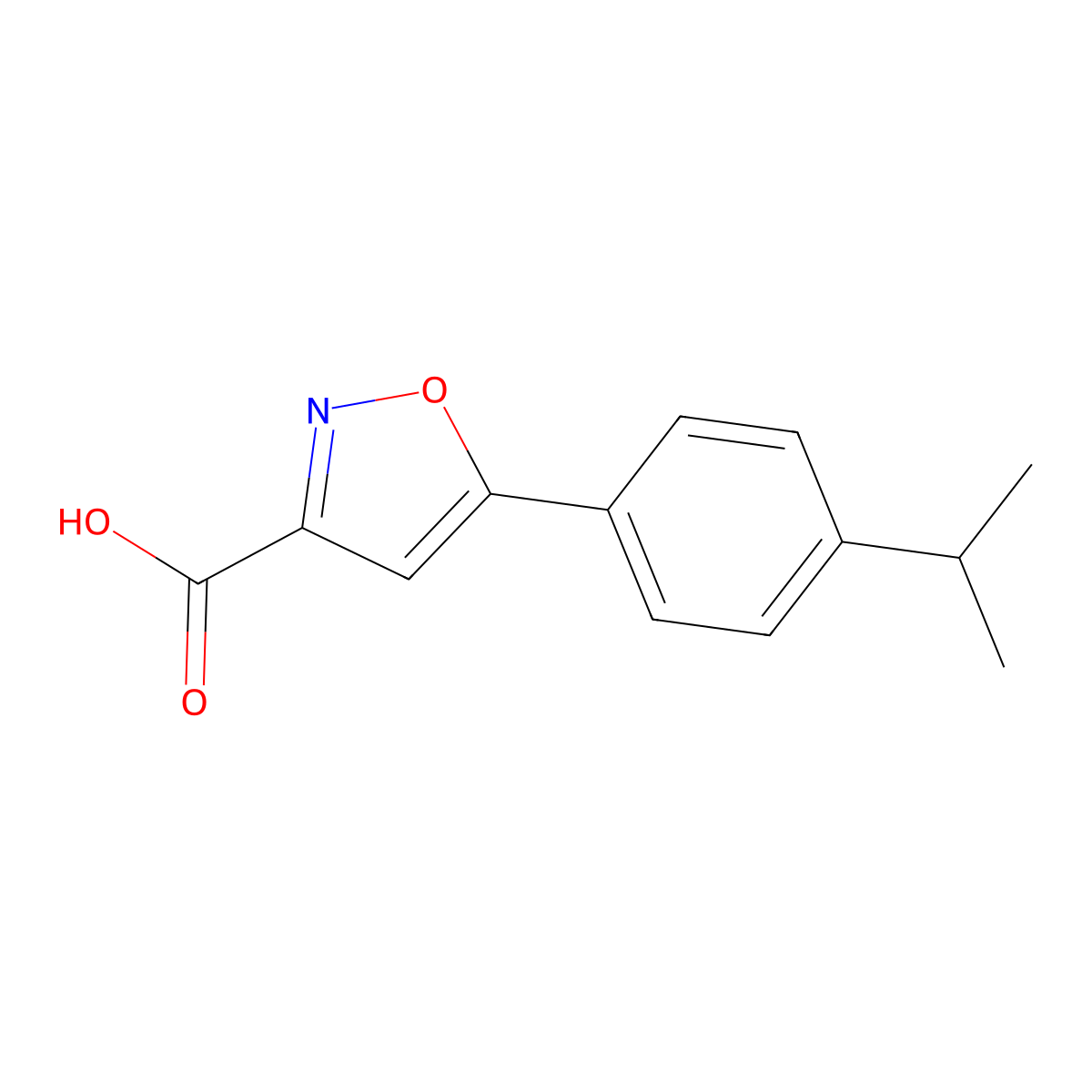 5-(4-Isopropylphenyl)isoxazole-3-carboxylic Acid molecular structure, CAS 33282-10-9