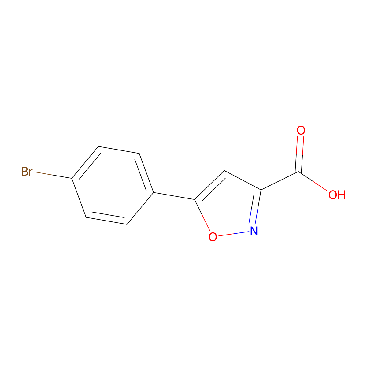 5-(4-Bromophenyl)isoxazole-3-carboxylic acid molecular structure, CAS 33282-23-4