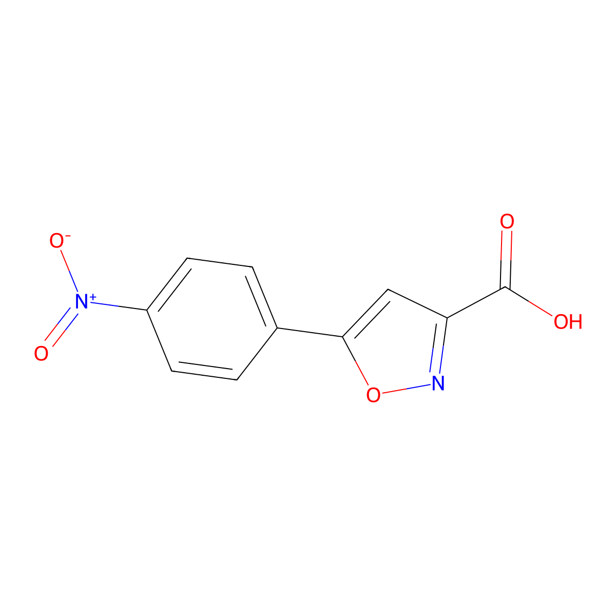 5-(4-Nitrophenyl)-3-isoxazolecarboxylic acid molecular structure, CAS 33282-25-6