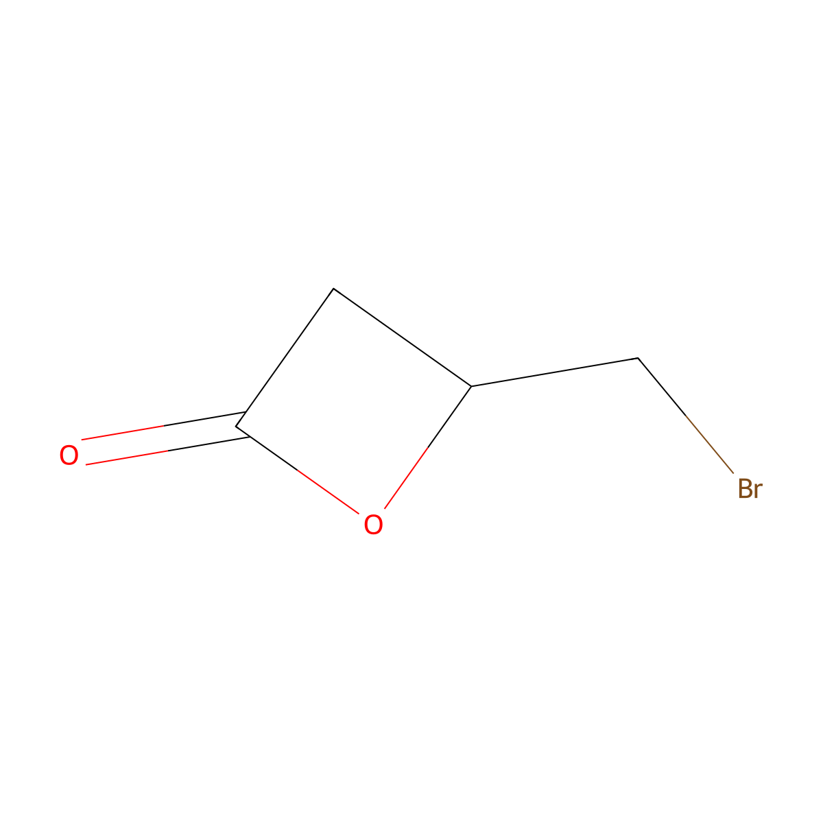 4-(Bromomethyl)oxetan-2-one molecular structure, CAS 33282-42-7