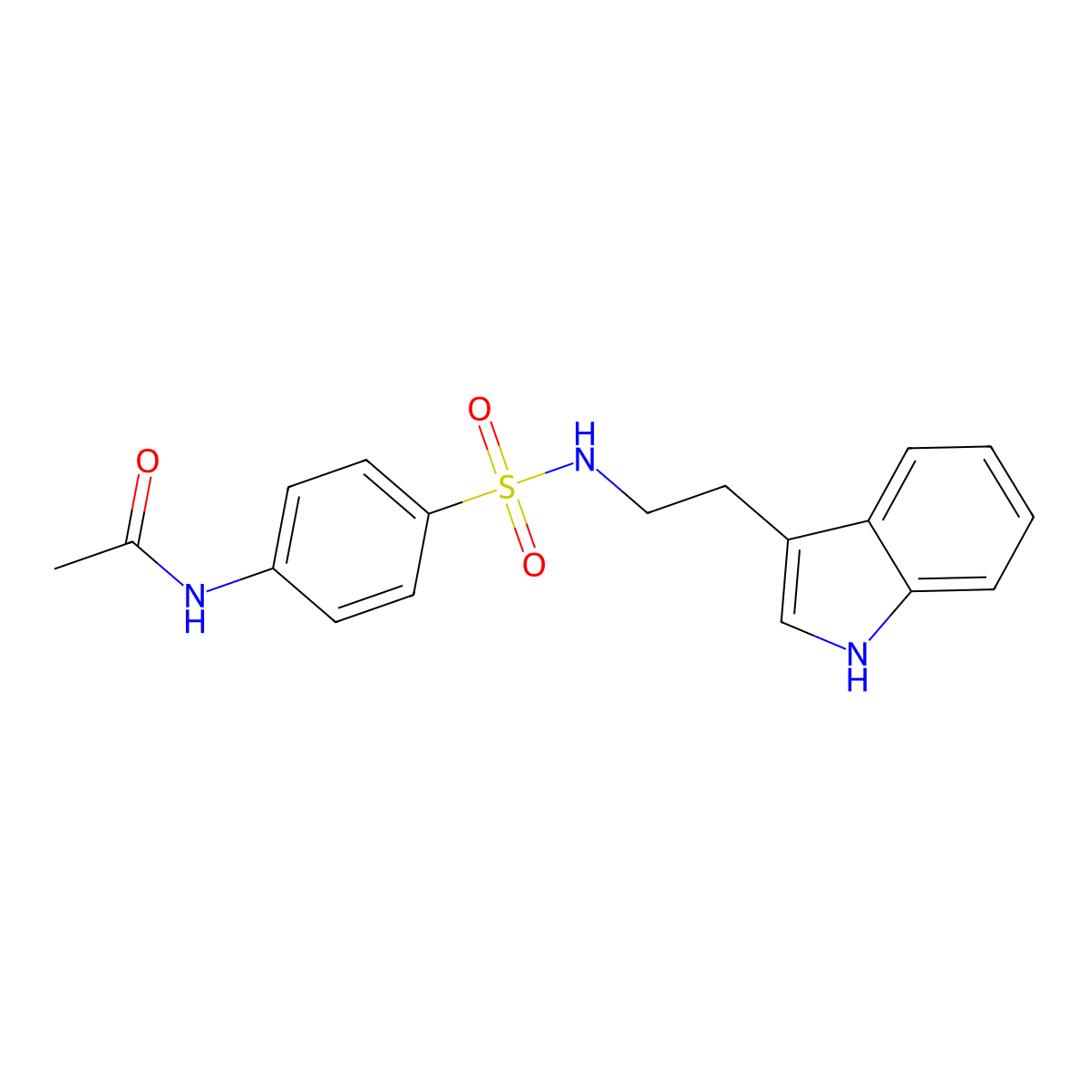 N-(4-{[2-(1H-indol-3-yl)ethyl]sulfamoyl}phenyl)acetamide molecular structure, CAS 33284-06-9