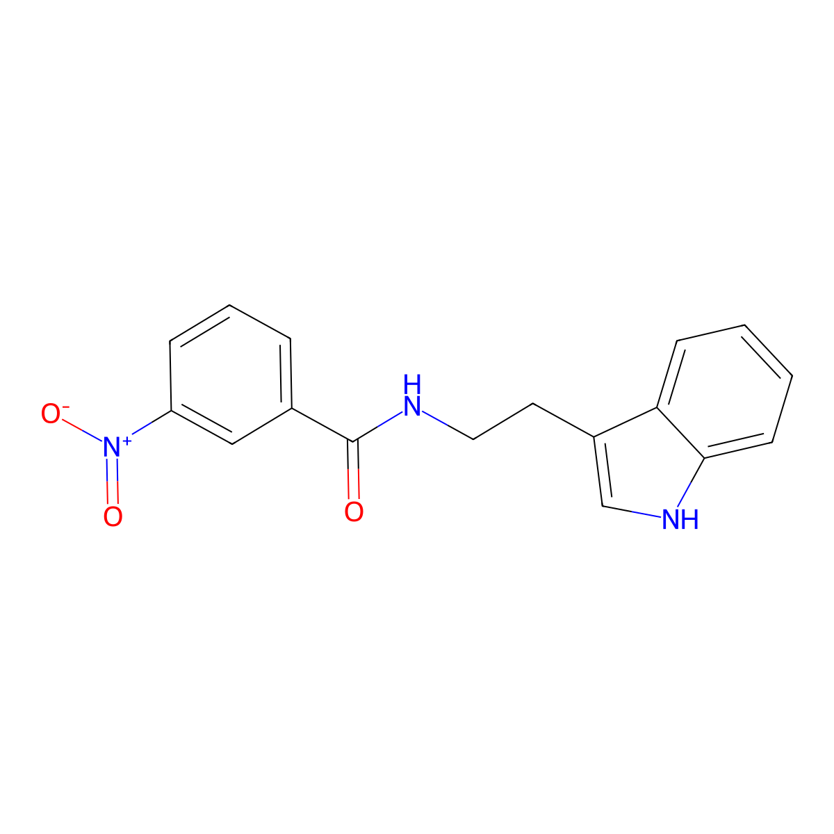 N-[2-(1H-indol-3-yl)ethyl]-3-nitrobenzamide molecular structure, CAS 33284-08-1