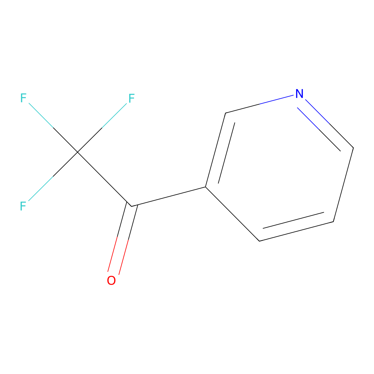 2,2,2-Trifluoro-1-(pyridin-3-yl)ethan-1-one molecular structure, CAS 33284-21-8