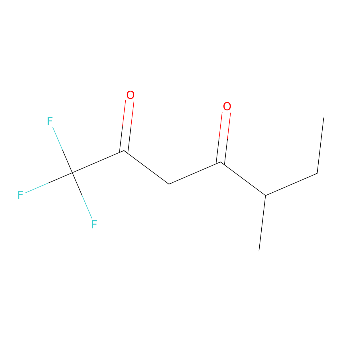 1,1,1-Trifluoro-5-methylheptane-2,4-dione molecular structure, CAS 33284-45-6
