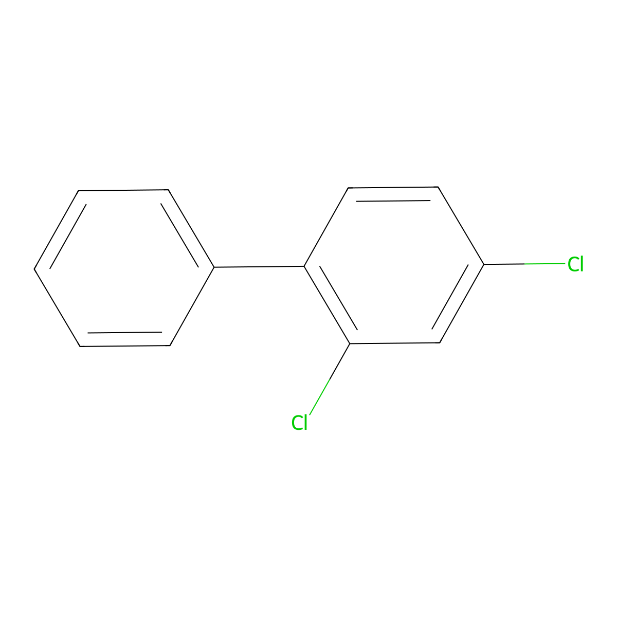 2,4-Dichlorobiphenyl molecular structure, CAS 33284-50-3