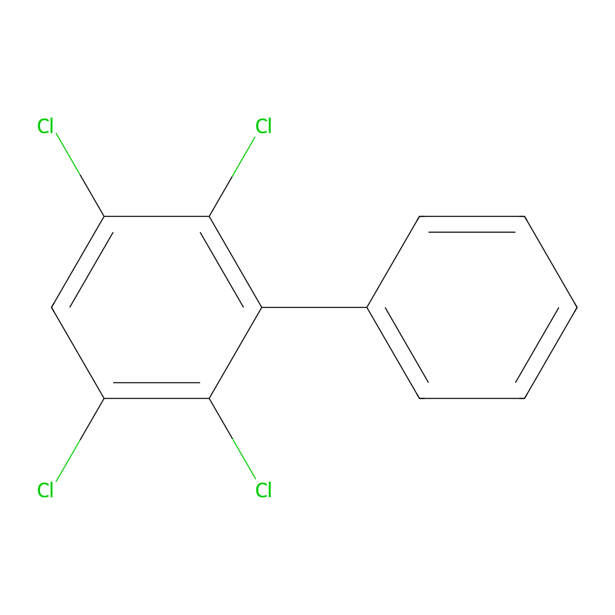 2,3,5,6-Tetrachlorobiphenyl molecular structure, CAS 33284-54-7