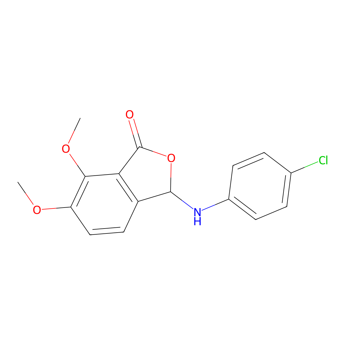 3-(4-Chloro-phenylamino)-6,7-dimethoxy-3H-isobenzofuran-1-one molecular structure, CAS 332849-70-4