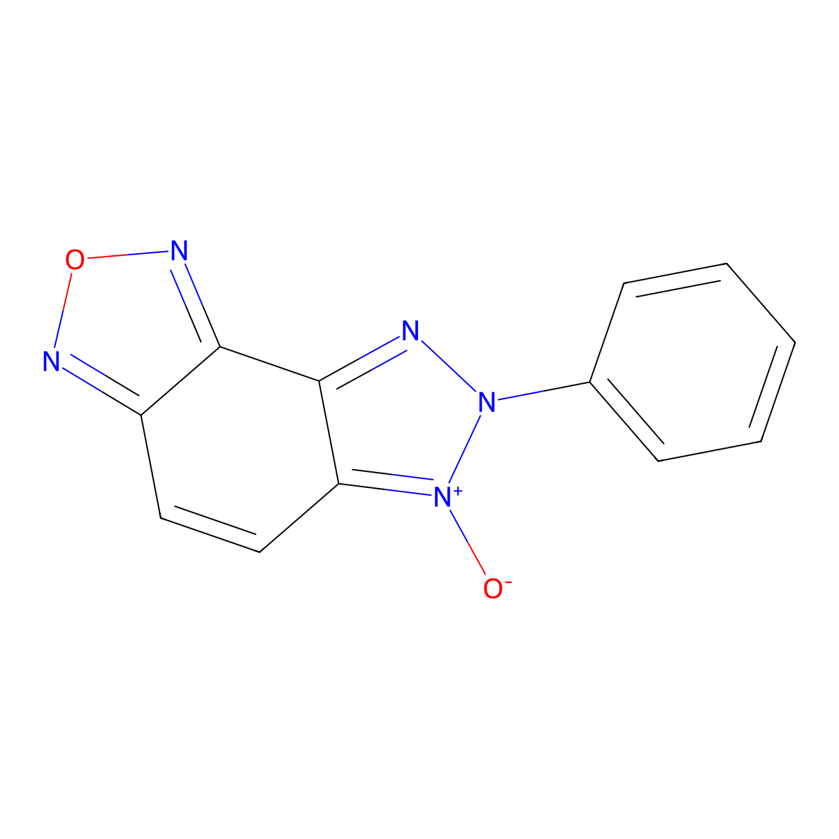 7-phenyl-7H-[1,2,3]triazolo[4,5-e][2,1,3]benzoxadiazole 6-oxide molecular structure, CAS 332849-90-8