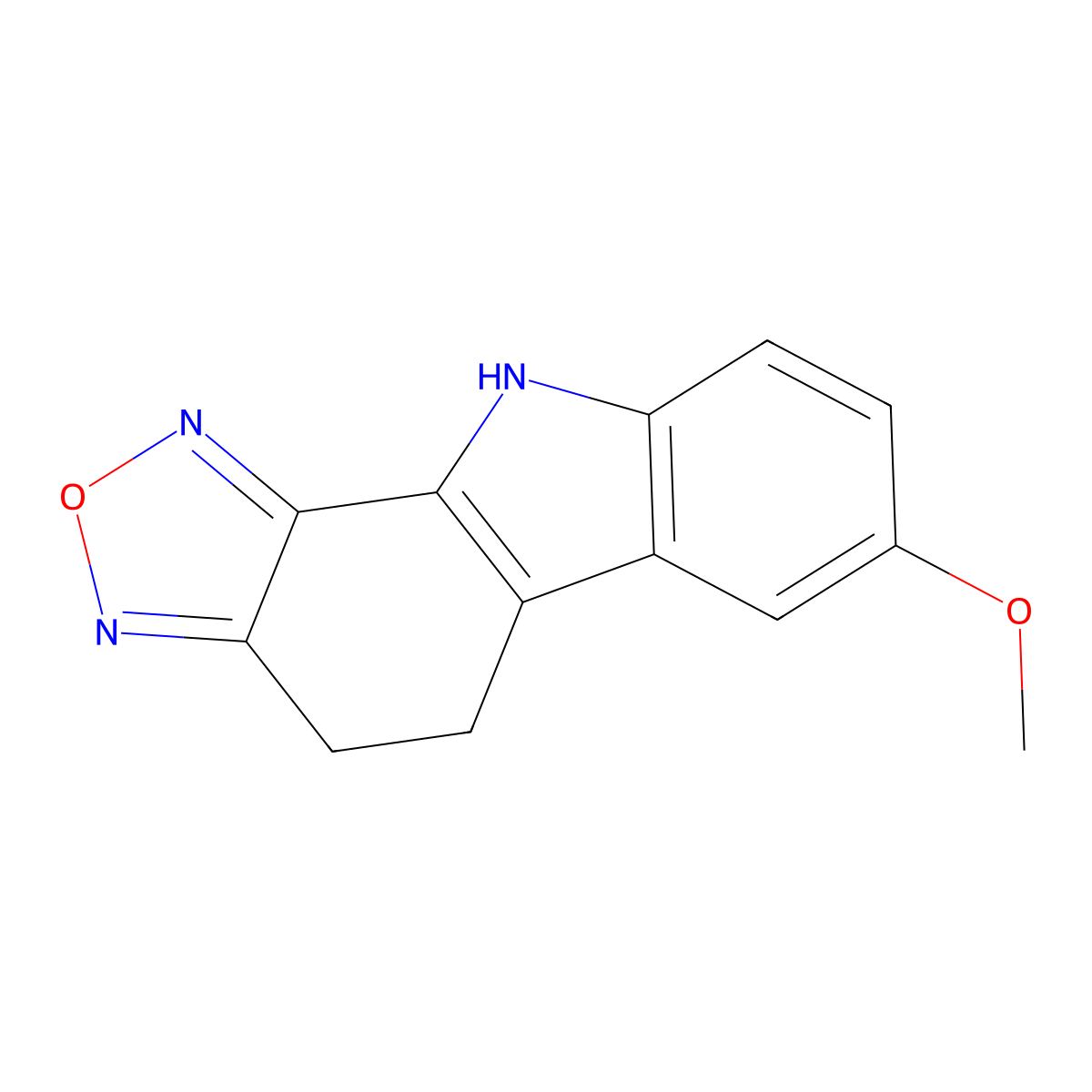 5,10-dihydro-4H-[1,2,5]oxadiazolo[3,4-a]carbazol-7-yl methyl ether molecular structure, CAS 332849-95-3