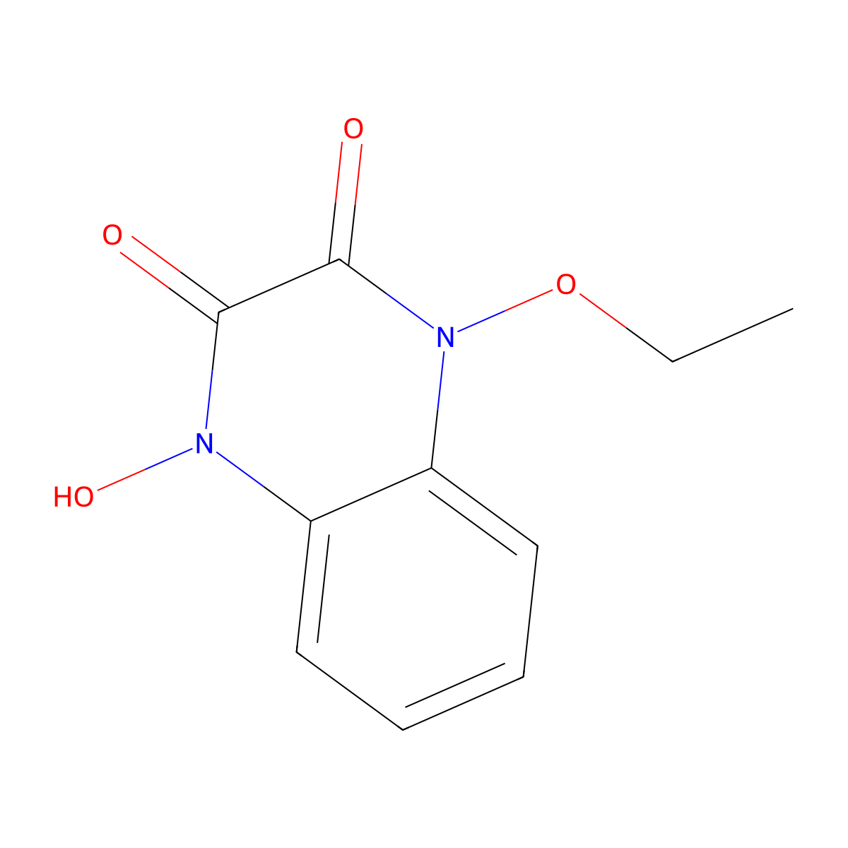 1-Ethoxy-4-hydroxyquinoxaline-2,3-dione molecular structure, CAS 332850-10-9