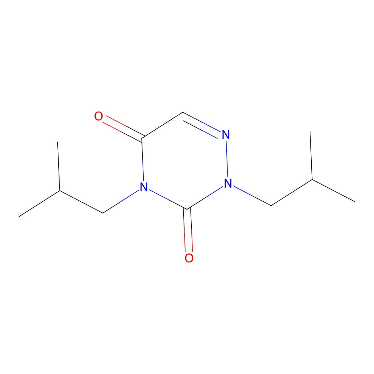 2,4-Bis(2-methylpropyl)-1,2,4-triazine-3,5-dione molecular structure, CAS 332850-22-3
