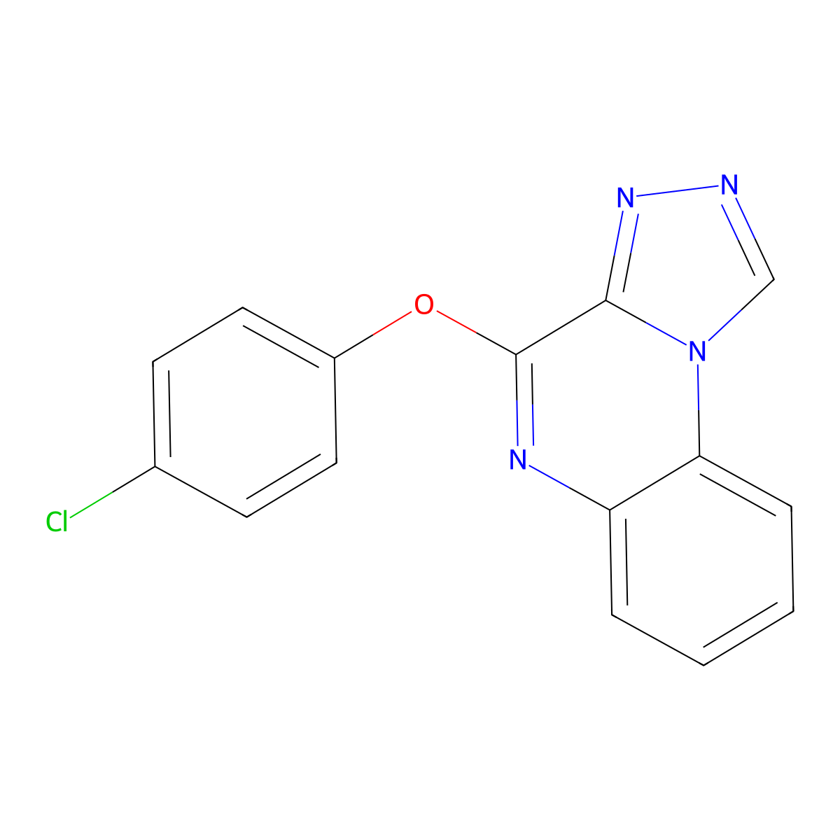 4-(4-Chlorophenoxy)-[1,2,4]triazolo[4,3-a]quinoxaline molecular structure, CAS 332850-46-1