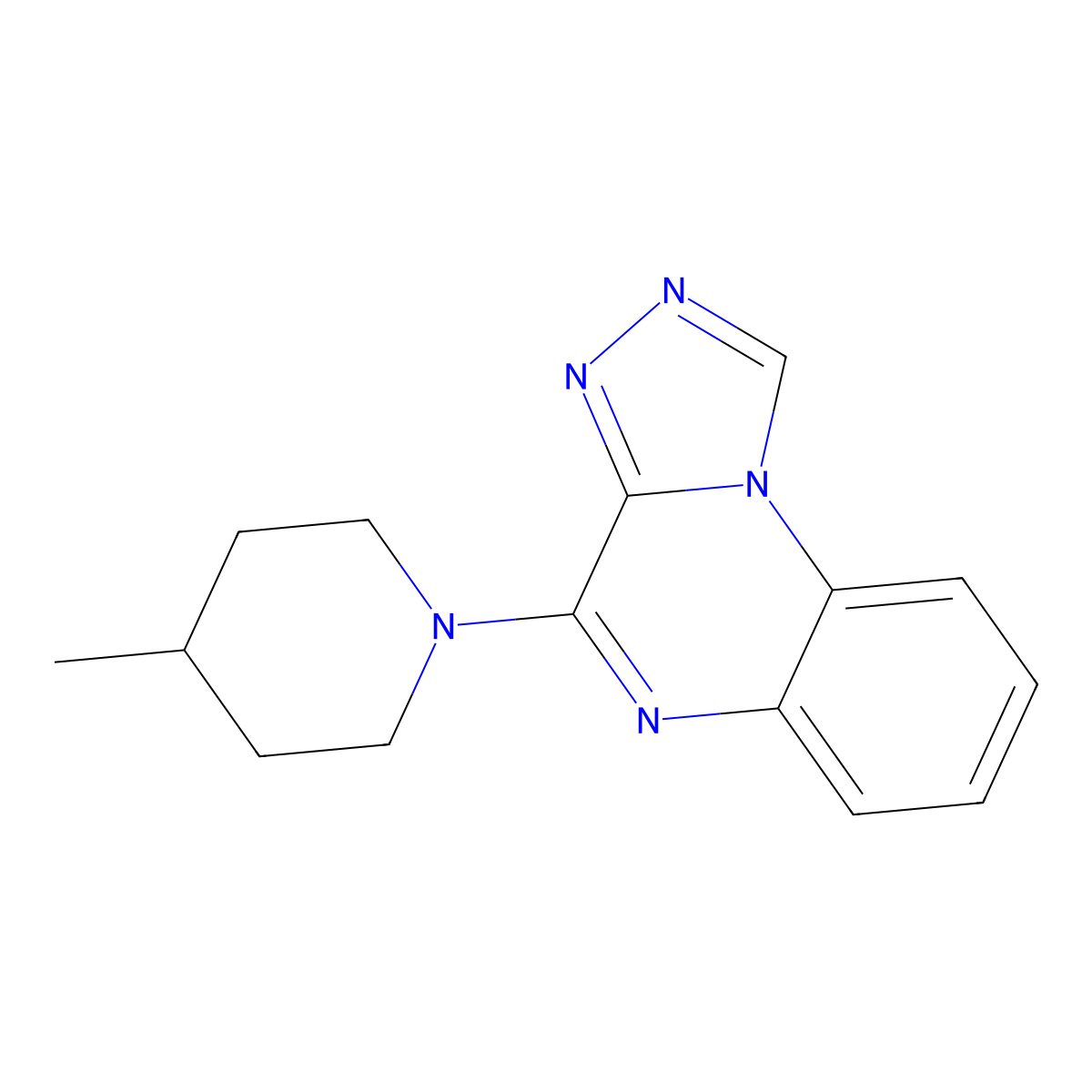 4-(4-Methylpiperidin-1-yl)-[1,2,4]triazolo[4,3-a]quinoxaline molecular structure, CAS 332850-47-2