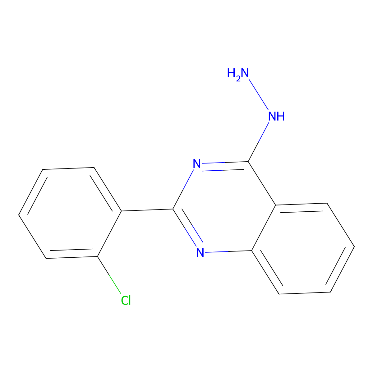 2-(2-Chlorophenyl)-4-hydrazinylquinazoline molecular structure, CAS 332850-65-4