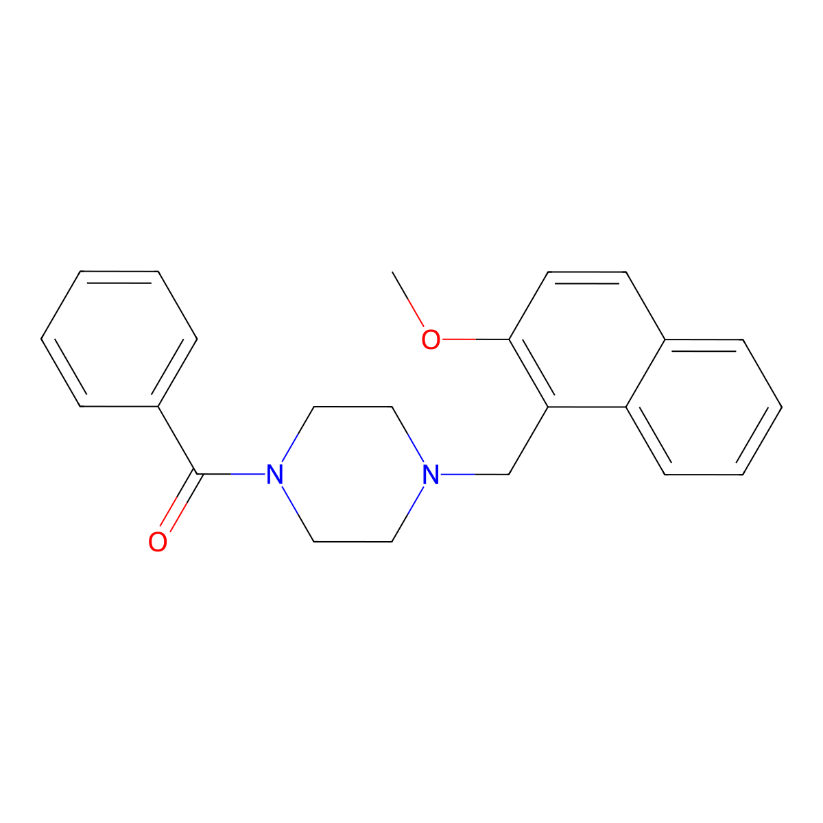 [4-[(2-Methoxynaphthalen-1-yl)methyl]piperazin-1-yl]-phenylmethanone molecular structure, CAS 332850-88-1