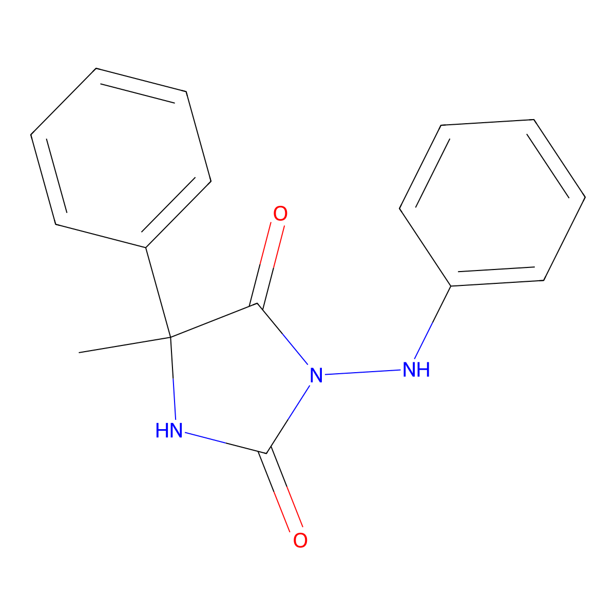 (5S)-3-Anilino-5-methyl-5-phenylimidazolidine-2,4-dione molecular structure, CAS 332855-88-6