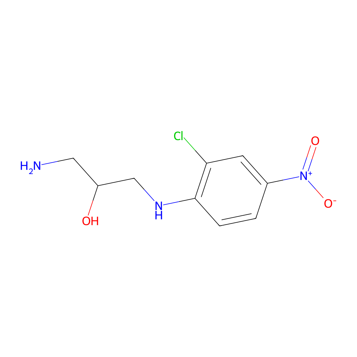 1-Amino-3-[(2-chloro-4-nitrophenyl)amino]propan-2-ol molecular structure, CAS 332860-75-0