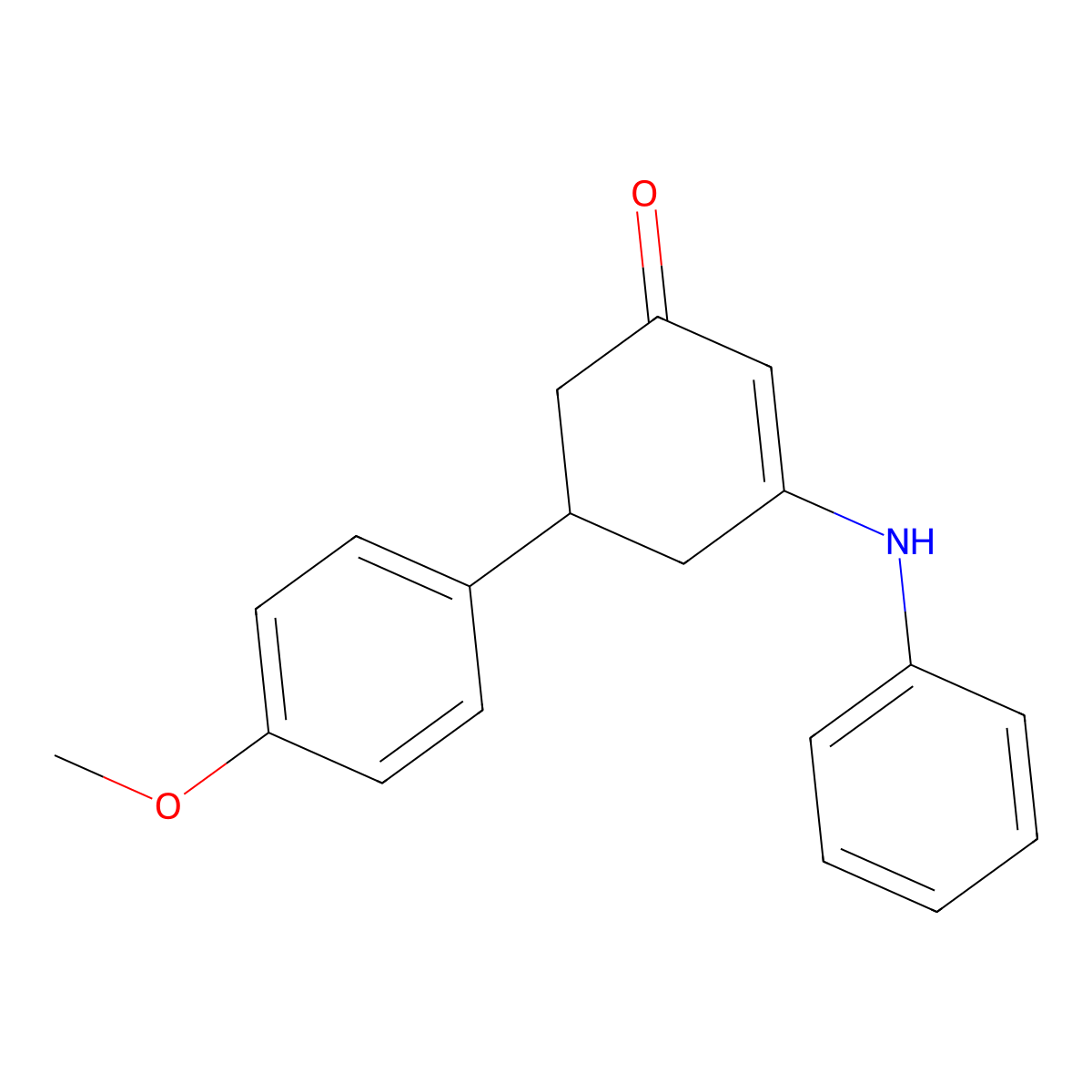 5-(4-Methoxyphenyl)-3-(phenylamino)cyclohex-2-en-1-one molecular structure, CAS 332861-65-1
