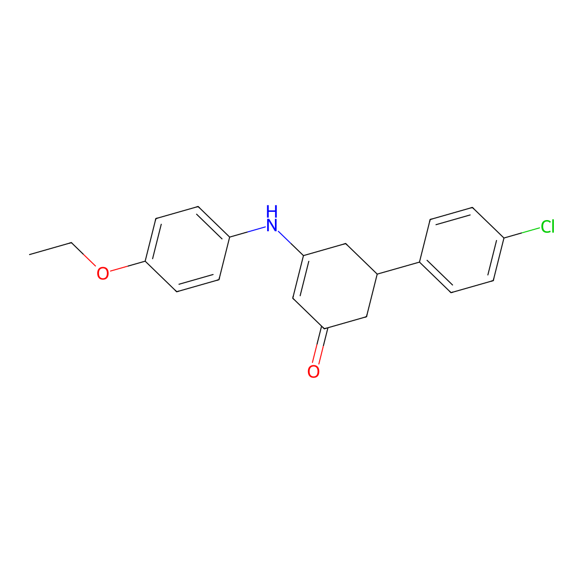 5-(4-Chlorophenyl)-3-(4-ethoxyanilino)-2-cyclohexen-1-one molecular structure, CAS 332861-72-0
