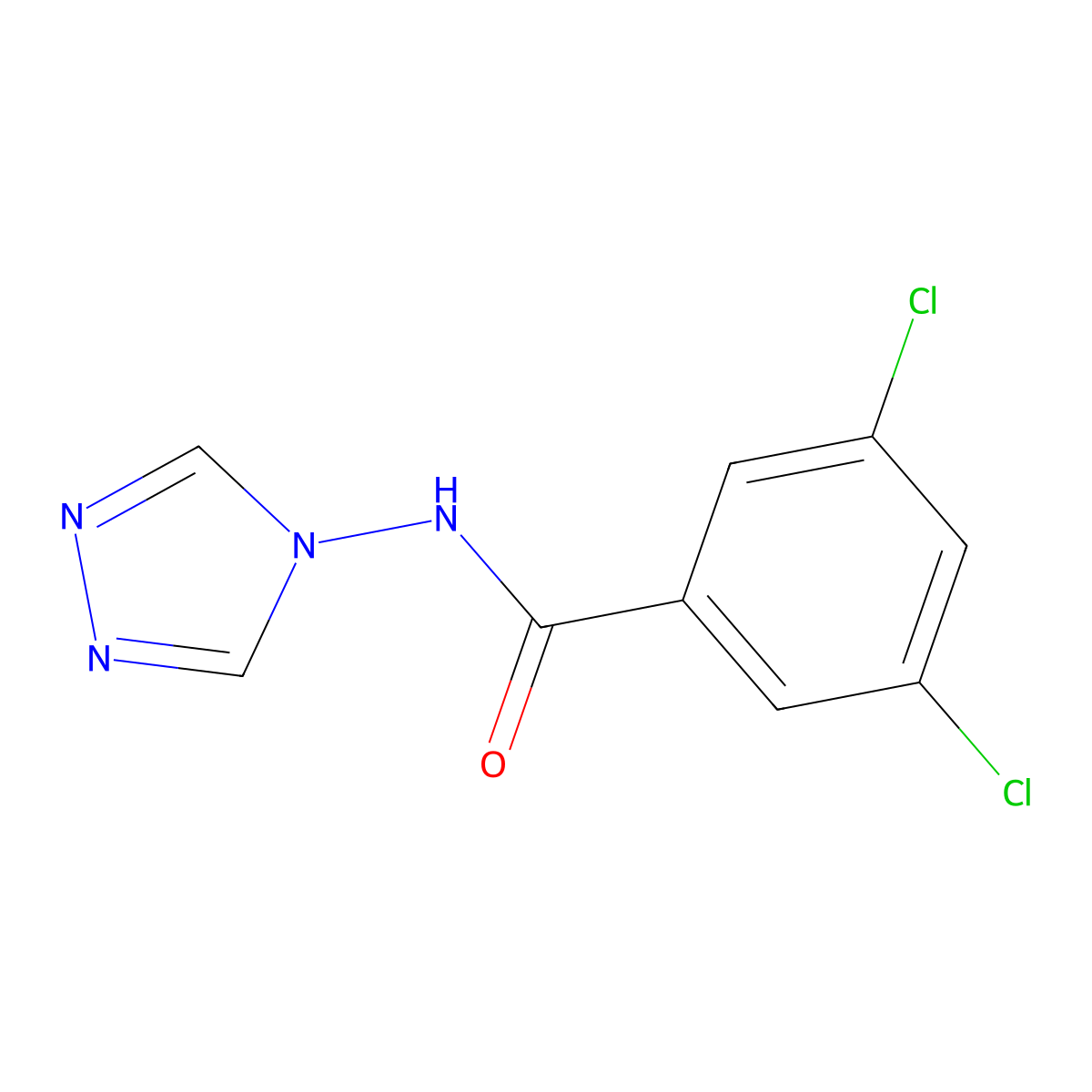 3,5-dichloro-N-(4H-1,2,4-triazol-4-yl)benzamide molecular structure, CAS 332869-55-3
