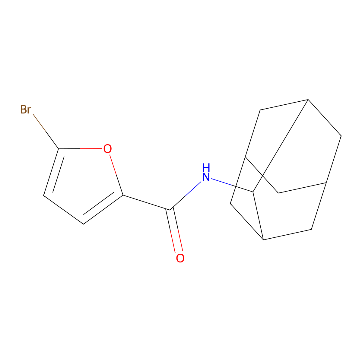 N-(2-adamantyl)-5-bromofuran-2-carboxamide molecular structure, CAS 332874-27-8