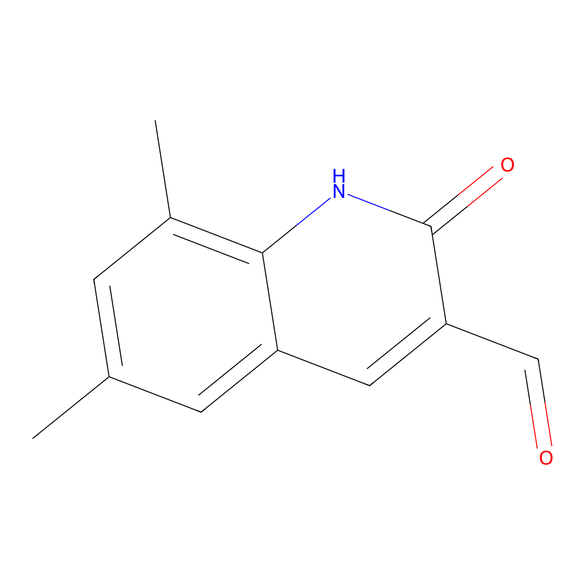 6,8-Dimethyl-2-oxo-1,2-dihydroquinoline-3-carbaldehyde molecular structure, CAS 332883-19-9
