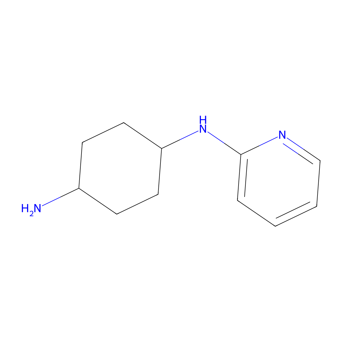 1-N-(pyridin-2-yl)cyclohexane-1,4-diamine molecular structure, CAS 332883-96-2