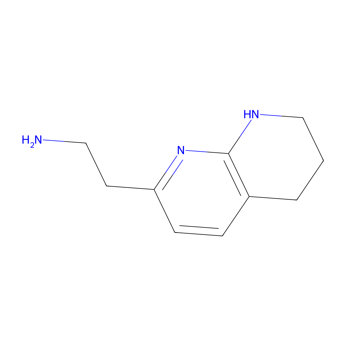5,6,7,8-Tetrahydro-1,8-naphthyridin-2-ethylamine molecular structure, CAS 332884-13-6