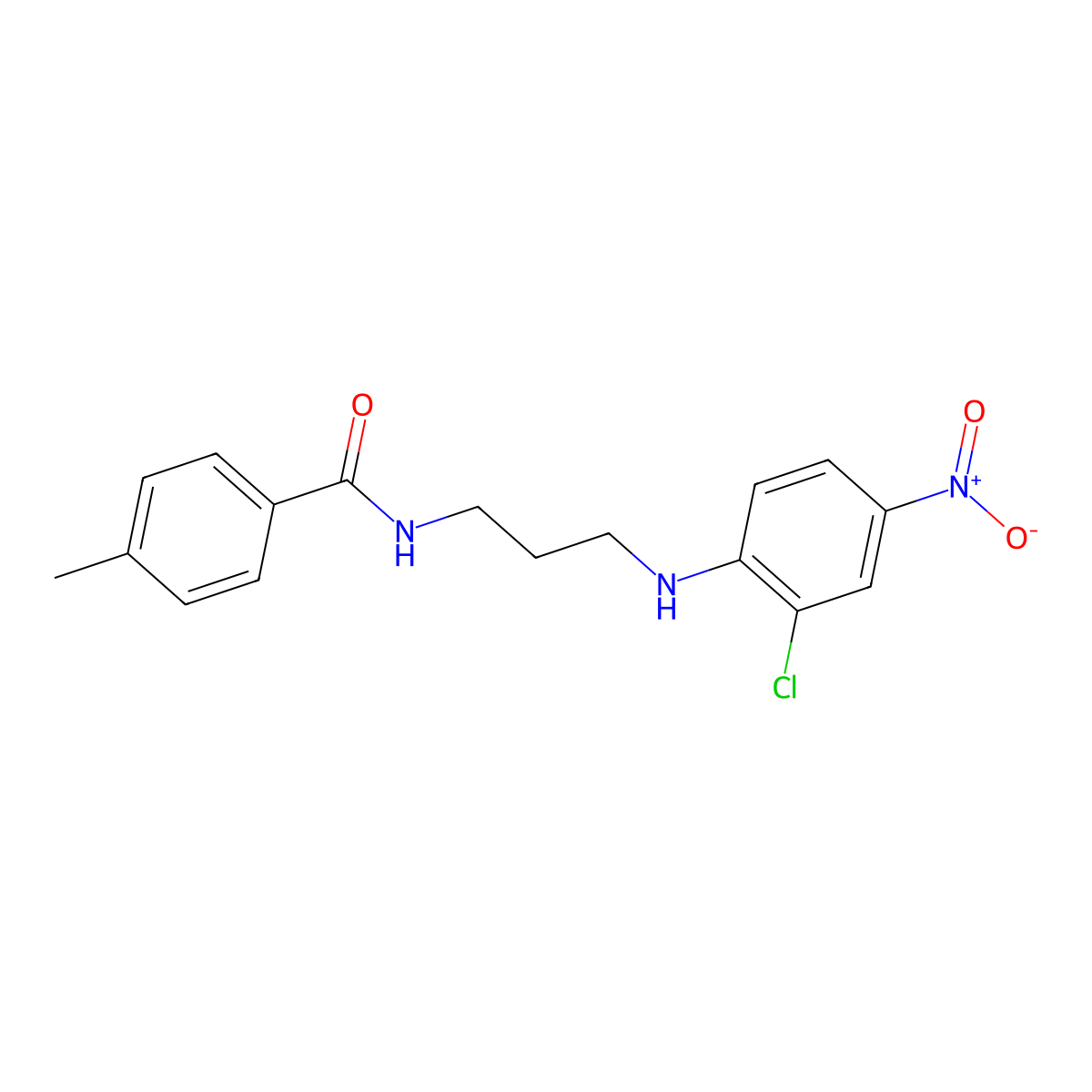 N-[3-(2-chloro-4-nitroanilino)propyl]-4-methylbenzamide molecular structure, CAS 332884-61-4